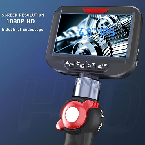 Caméra d'inspection endoscope H406B bidirectionnelle compatible Android et PC