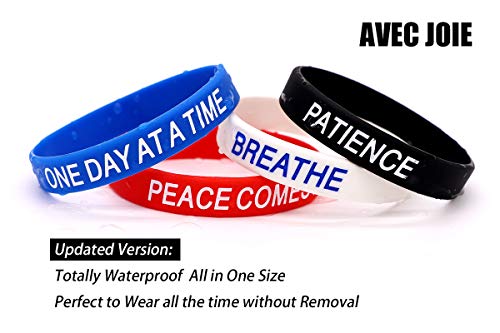 AVEC-JOIE-Inspirational-Silicone-Bracelets-Rubber-Bands-Wristbands-with-Motivational-Saying-in-Unisex-Adult-Size-Wrist-Band-Gift-for-Teens-Men-Women