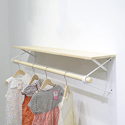 Étagère flottante blanche de 120 cm avec tringle murale robuste - 4