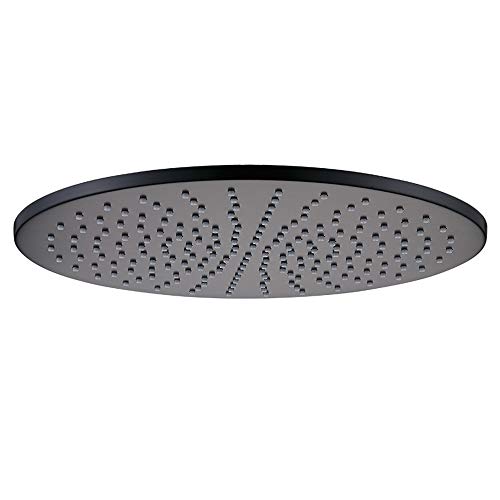 Wasserfall Duschkopf 12 Zoll, Messing Kopfbrause Regenduschkopf, Regendusche mit Anti-Kalk-Düsen, Schwarz Matt Parduschkopf für die Dusche