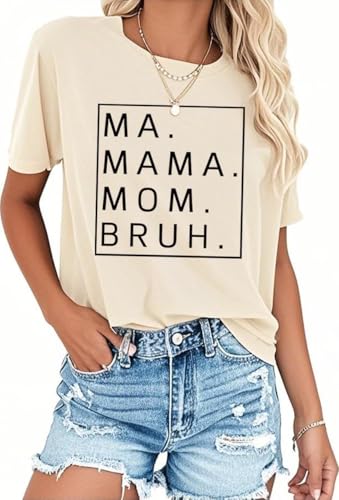 �����p�}�}�V���c Ma Mama Mommy Mom Bruh �V���c ��̓� T�V���c �ʔ��� ���� �}�}�V���c �J�W���A�� �g�b�v�X T�V���c, 6, Medium