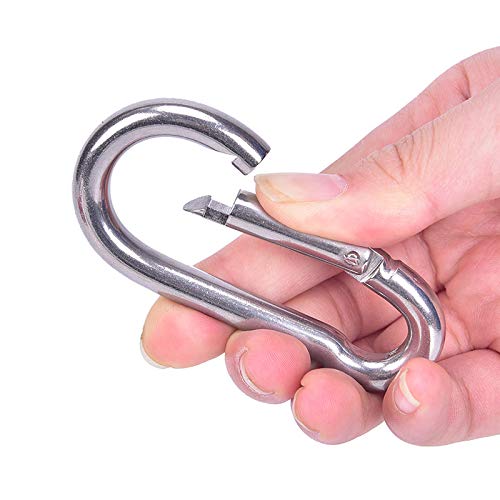 Clip d'alpinisme， Lot de 2 mousquetons en Acier Inoxydable M4 M5 M6 M7 M8