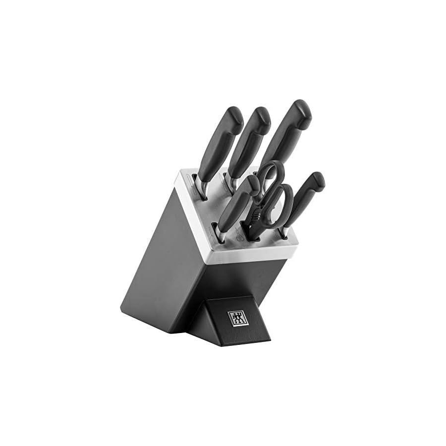 ZWILLING-1002303-Four-Star-Self-Sharpening-Knife-Block-7-PC-Black-Ash ZWILLING 1002303 Four Star Self-Sharpening Knife Block, 7 PC, Black Ash