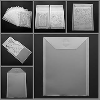 Large Stamp & Die Storage Pockets Resealable Clear Plastic Seal Bags Storage Case for Cutting Dies Stencil Album Stamp Crafts for DIY Scrapbooking Paper Card Craft Cutting Dies for Card Making