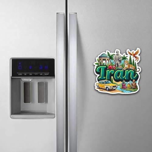 Image of Iran Fridge Magnet - Premium Engineered Wood Souvenir, HD Print, Precision Laser Cut, Glossy Travel Decor, Gift for Home, Office & Travelers