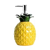 Colias Wing Fruit Shaped Soap Dispenser with Plastic Pump, Refillable Lotion Soap Bottle, Lotion Bottle, Hand Soap Dispenser, Home Decoration-Pineapple