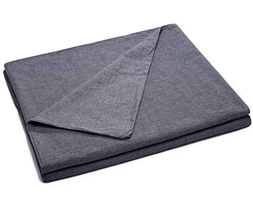 Kpblis Washed Cotton Removable Duvet Cover for Weighted Blanket Inner Layer 48