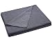 Kpblis Washed Cotton Removable Duvet Cover for Weighted Blanket Inner Layer 60"x80" JUST Cover, Dark Grey