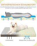 KSIIA Orthopädisches Hundebett Kleine Hunde, Hundekissen Waschbar 60x45cm, Hundebetten mit Abnehmbarer Deckel, Hundematte Doppelseitig Wendbare, Grau