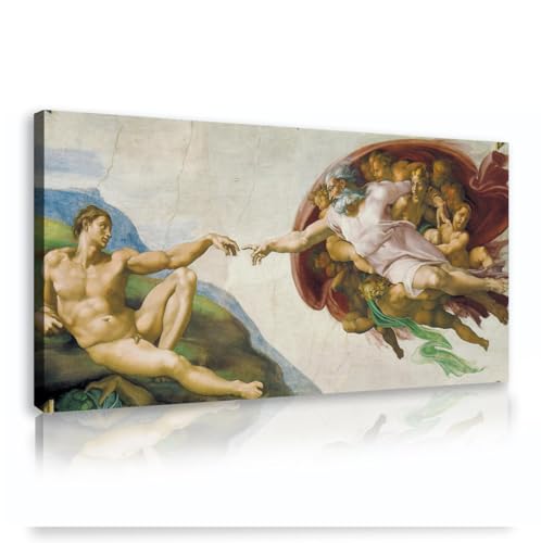 La création d’Adam par Michelangelo peinture célèbre d'art mural