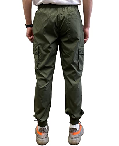 Southpole Men's Nylon Warm-up Cargo Jogger Pants3