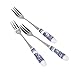 Spode Blue Italian Pastry Forks - Set of 6 Stainless Steel Dessert Forks with Porcelain Handles, Featuring Countryside Scene - Gift Box Included for Dining & Hosting, For Appetizer & Dessert