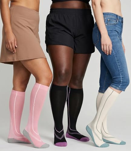 Image of FuelMeFoot 3 Pack Copper Compression Socks - Compression Socks Women & Men Circulation - Best for Medical,Running,Athletic