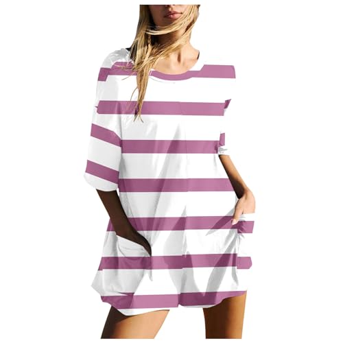 Robe d'été midi à rayures idéale pour vos balades en bord de mer et terrasses