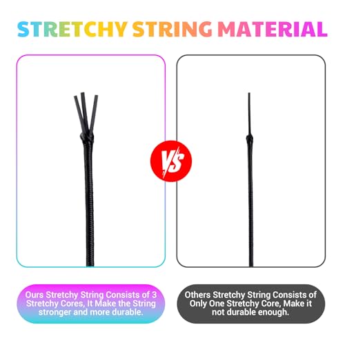 image for Inggix Stretchy Bracelet String Kit with Scissors & Beading Needle, 4 