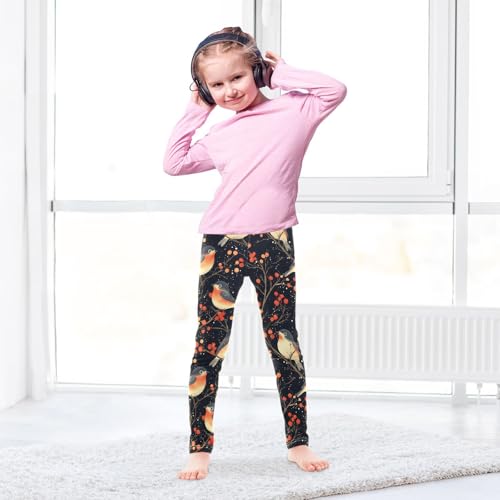 Bird Berry Girls Leggings Soft Stretch Workout Yoga Dance Pants for Kids Casual Tights4