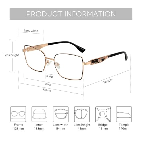 Lunettes de vue polychromes légères et monture métallique fine - 7