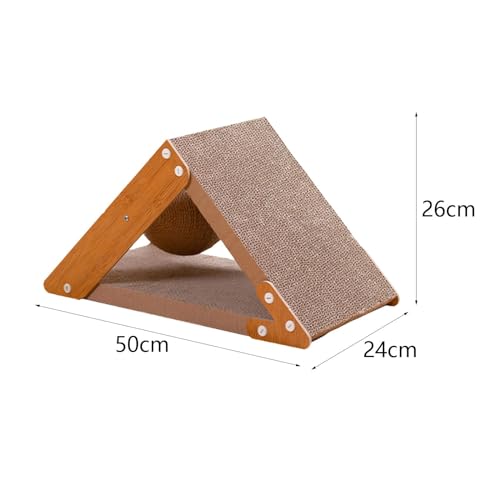 Griffoir pour chats en bois avec rouleau de jeu pour un appartement serein - 4