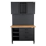 ✅ STRUCTURE ROBUSTE ET DURABLE : Conçue en acier noir laqué de 1,5 mm d'épaisseur, cette armoire VITO offre une résistance exceptionnelle aux chocs et à la corrosion, parfaite pour un usage intensif dans un garage ou un atelier.