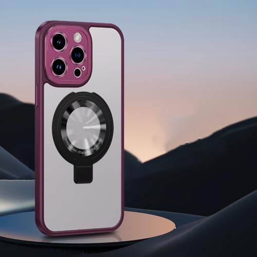 Coque rigide armure iPhone 14 13 12 Pro Max housse magnétique rouge antichoc