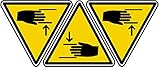 Autocollant : pictogramme risque d'écrasement de la main - 5x4x5 cm X
