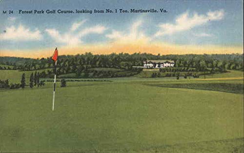 Forest Park Golf Course No. 1 Tee Martinsville VA Postcard