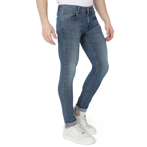 Image of Spykar Men's Skinny Fit Low-Rise Casual Jeans