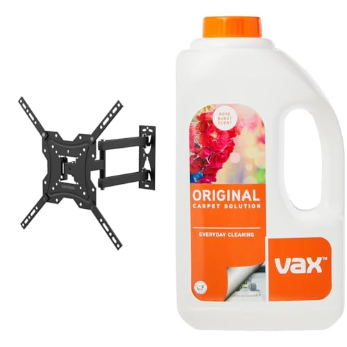 Image of GRIFEMA GB1004 Swivel TV Wall Bracket, for 26-55 inch Screens, for Flat & Curved TV up to 30KG, Tilt, VESA Mount 75x75MM to 400X400MM,Black & Vax Original 1.5L Carpet Cleaner Solution