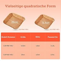 Cosori Airfryer Backpapier ohne PFAS und BPA, 100 Stück, 4-7,6L – Ansicht 3