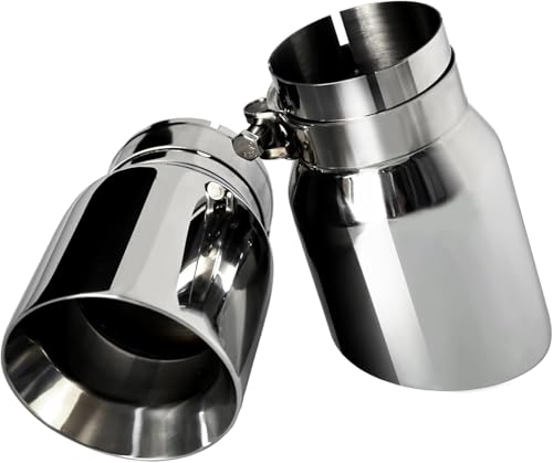 76mm Exhaust Tail Pipe Car Muffler 3" Inlet 4" Outlet 170cm Overall Length Universal Exhaust Tip Pipe Stainless Steel 1pcs