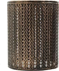 Metal Drum Cage Ceiling Light Shade Hollow Out Easy Fit Lamp Shade for Ceiling Pendant Light for Kitchen, Hall (Style 15)