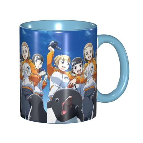 宇宙よりも遠い場所 セラミックマグカップ 食器 大容量コーヒーカップ 330ml 耐熱 おしゃれなマグカップ オフィスホーム用 プレゼントに最適 再利用可能 ギフト 男女兼用 Sky Blue