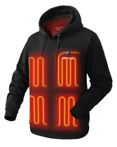 Venustas Unisex Pullover Heated Hoodie with Battery Included, Heated Sweatshirt for Men and Women...