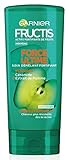 Fructis combina en su fórmula la extracto de manzana de ceramida, reforzador, para dar fuerza y sustancia al cabello. Resultado: El pelo se desenreda al instante, más resistentes desde la raíz y vívidos de salud hasta las puntas.