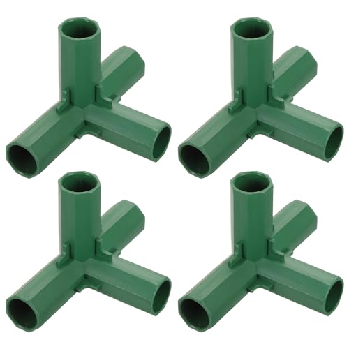 Conectores de invernadero 16mm de 4 vías para enrejado y cobertizo de jardín uxcell 2