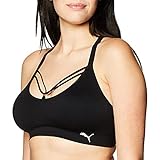 PUMA Women's Seamless Sports Bra, Black, L