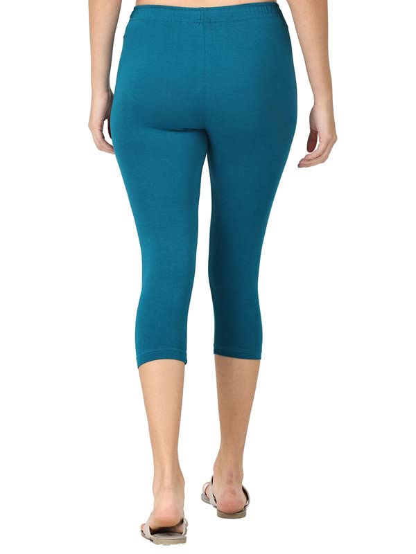 Image of Robinbosky Premium Stretchable Cotton Capri Legging for Women | Suitable for Formal wear & Casual wear | High-End Elastic Makes. The Leggings Squat Proof and Durable for Travel, Yoga, & Workout.