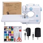 Sewing Machine for Beginners with Expansion Table Mini Small Portable Sewing Machines for Adult and Kids Ages 8-12 Easy Sewing with Foot Pedel 12 Builit-in Stitches with Bobbins with 42 Pcs Sewing Kit