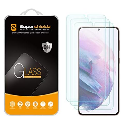 3 Pack Supershieldz Tempered Glass Screen Protector for Samsung Galaxy S21 Plus 5G Cover
