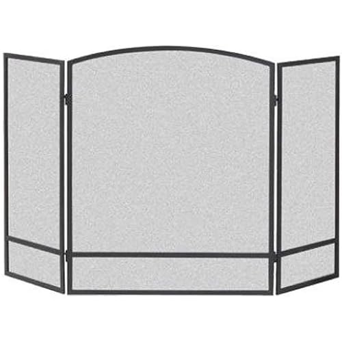 Panacea Products 15951 3-Panel Arch Screen with Double Bar for Fireplace, 29.25 Inch