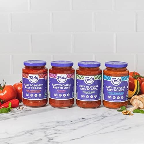 Fody Foods Tomato Basil Pasta Sauce, 19.4 Ounces, Low Fodmap Certified, Sensitive Recipe & Gut Friendly, Premium Quality Ingredients, Non-GMO, Pack of 3, Packaging May Vary - Thumbnail 7