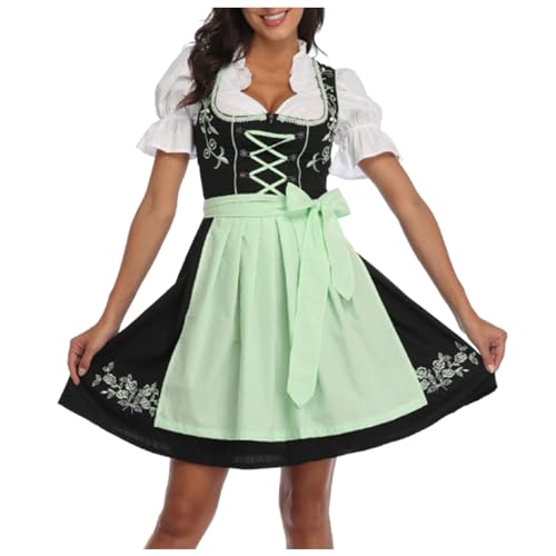 Robe bavaroise haut de gamme et son ensemble Dirndl moderne raffiné noir