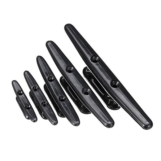 TuToy Accessori di ricambio hardware in plastica di nylon a 2 fori a bitta piatta per ponte di coperta in corda 3-8 pollici - 8 pollici