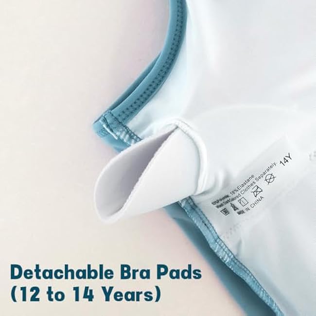 Belovance Girls Swimsuit Two Piece Tankini Bathing Suits Racerback Swimwear with Shorts Sport Kids Teen Beach Wear 5-14 Years