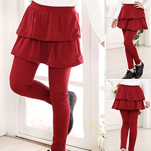 Little Girls Leggings with Ruffle Tutu Skirts Kids Footless Tights Cotton Skirt Pants Warm Fall Clothes for Toddler2