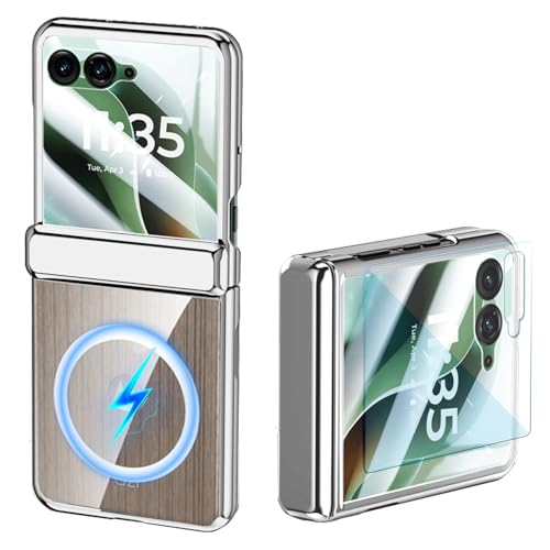 Coque de protection Motorola Razr 70 Ultra en placage argenté anti-choc