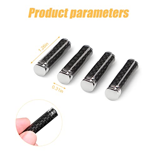 image for Moly Magnolia 4PCS Car Door Lock Knobs, Carbon Fiber Auto Door Lock Pi