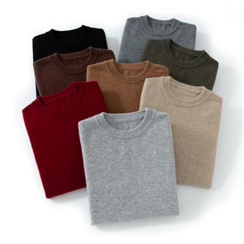 Solid Color Crew Neck Long-Sleeved Jumper Men's Autumn and Winter Casual Cashmere Sweater2
