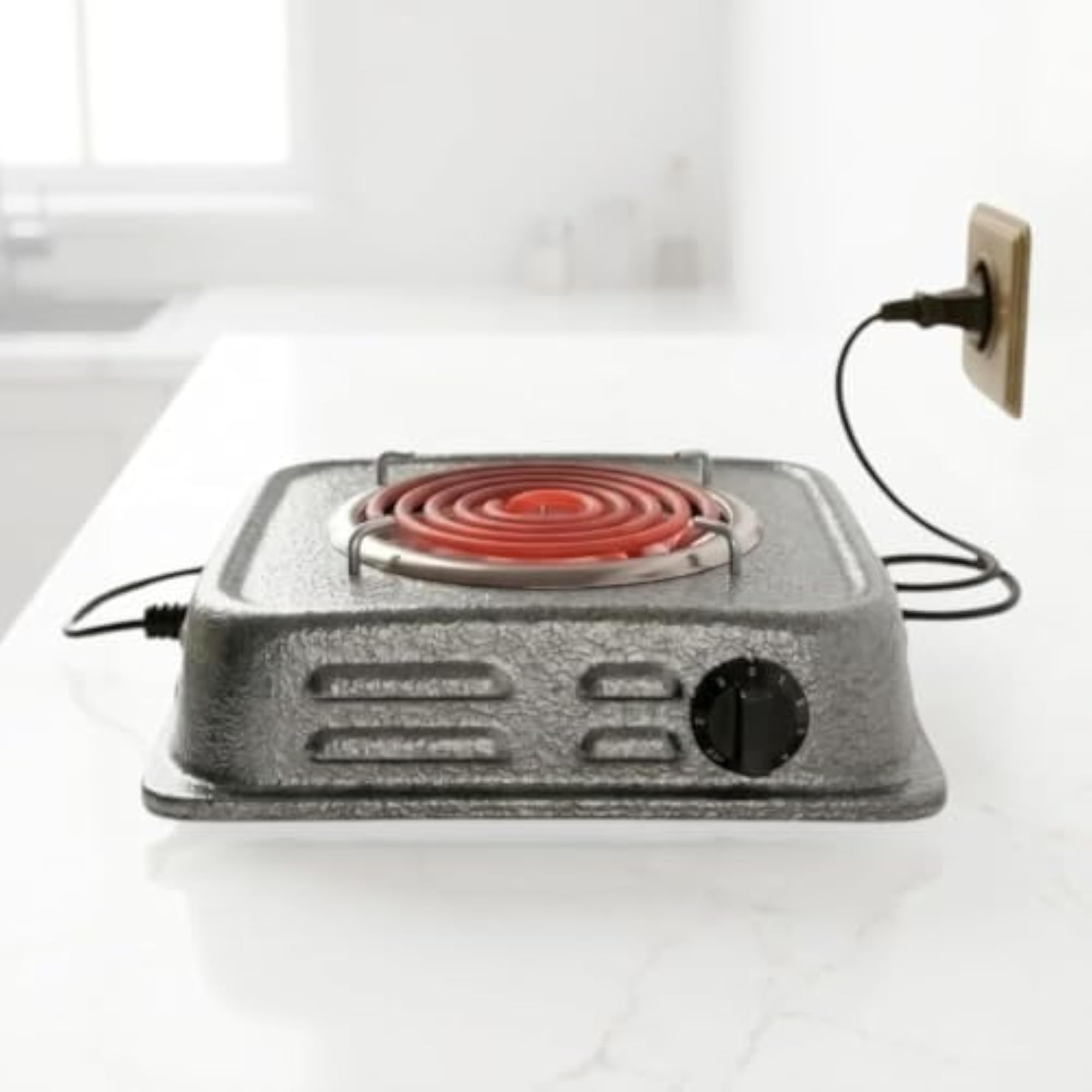 Electric Hot Plate 2000W Single Burner Cooktop with Adjustable Temperature Control