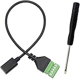 conector usb macho para soldar El terminal USB-C sin soldadura se fija con tornillos, no requiere soldadura. Solo necesitas utilizar cables trenzados o sólidos y un pequeño destornillador (destornillador) para crear plantillas de cableado personalizadas. Simple y cómodo, ahorra tiempo y esfuerzo.